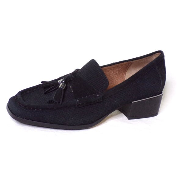 🆕 DONALD PLINER Arroyo Tassel Suede Loafer Shoes 8 Black - Picture 15 of 16